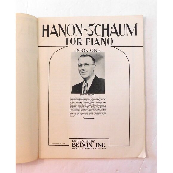 Hanon Schaum For Piano Book One By John W. Schaum 1946 - Picture 3 of 6